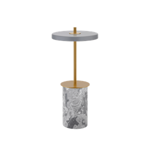 Umage Asteria Move bærbar lampe mini Grå marmor/ Messing