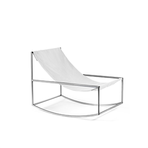 Valerie Object Gyngestol i Rustfritt Stål/ Hvit