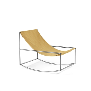 Valerie Object Gyngestol i Rustfritt Stål/ Gul