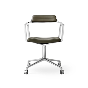 Vipp 452 Svingstol med Hjul Aluminium/ Bosco Grønn