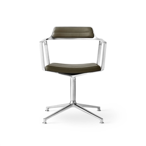 Vipp 452 Svingstol med Gulvglidere Aluminium/ Bosco Grønn