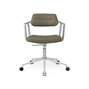 Vipp 453 Svingstol+ Svingstol med Hjul Aluminium/ Bosco Grønn