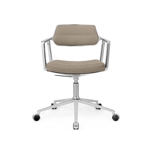 Vipp 453 Svingstol+ Svingstol med Hjul Aluminium/Mørk Sand