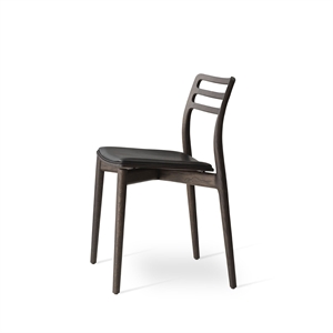 Vipp 481 Spisestuestol Mørk Eik/ Sort Skinn