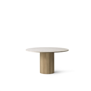 Vipp 494 Cabin Rundt Bord Ø130 Beige Marmor/Lys Eik