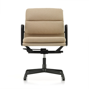 Vitra Soft Pad EA 231 Kontorstol med Sving og Armlener Papyrus/kremfarget