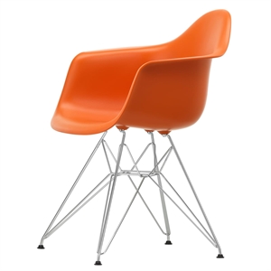Vitra Eames Plastic RE DAR Spisestol Rusten Oransje/ Krom