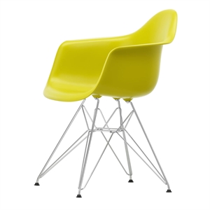 Vitra Eames Plastic RE DAR Spisestuestol Sennep/ Krom