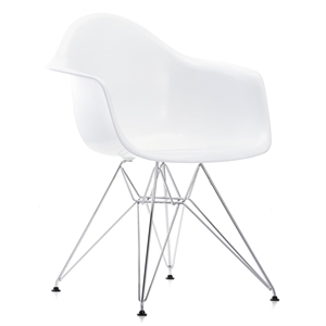 Vitra Eames Plastic DAR Spisestol Hvit/ Krom