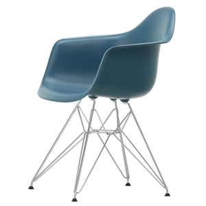 Vitra Eames Plastic RE DAR Spisestol Sjøblå/ Krom