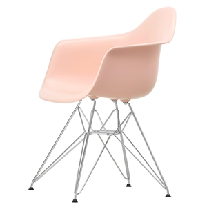 Vitra Eames Plastic RE DAR Spisestuestol Lys Rosa/ Krom