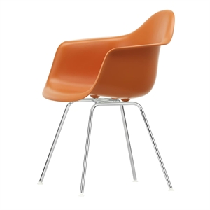 Vitra Eames Plast DAX Spisestol med Armlener Rusten Oransje