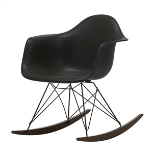Vitra Eames Plastic RAR Lenestol Dyp Sort/mørk Lønn