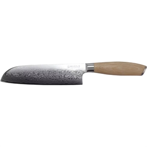Mareld Akio japansk santokukniv 18 cm lyst tre