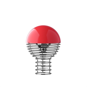 Verner Panton Wire Bærbar Lampe Rød