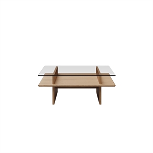 Woud Parallelt Salongbord 90x90 Hvitpigmentert Eik