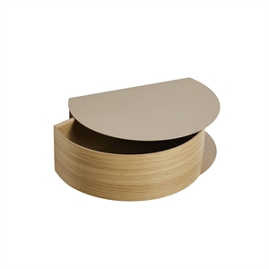 Woud Wallie Vegghylle Grå Beige/Eik