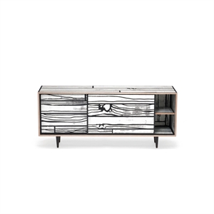 Established & Sons Wrongwoods-skap L150 Hvit/ Sort