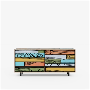 Established & Sons Wrongwoods TV-benk L200 Femfarget Palm Spring