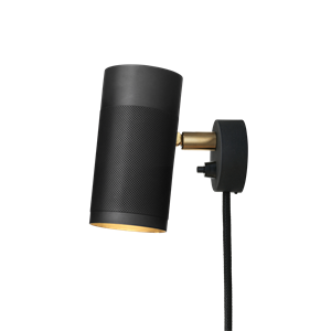 Thorup Copenhagen Patrone Vegglampe Liten Sort Brunette Messing